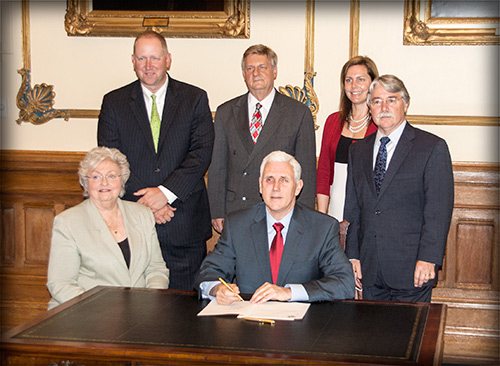 Pence signs POST