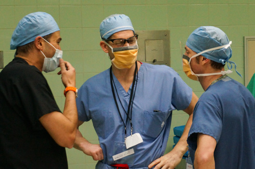 Dr. Herbst (center) with other surgeons in Guatemala Dr. Herbst (center) with other surgeons in Guatemala