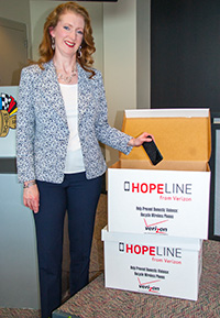 Dr. Dunniway donates a phone Dr. Dunniway donates a phone
