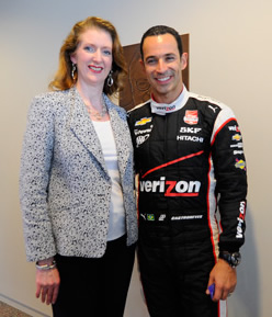 Dr. Dunniway with Helio Castroneves Dr. Dunniway with Helio Castroneves